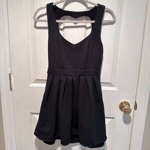 Poof Couture Sparkling Black & Heart Cutout Back Party Dress Size M